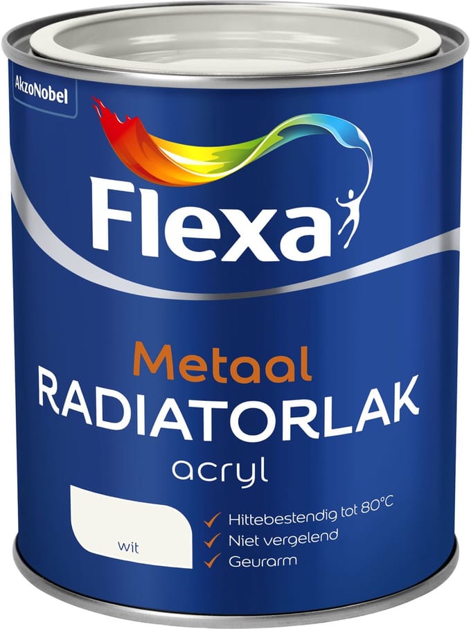 Flexa - Radiatorlak Acryl - Wit - 750 Ml