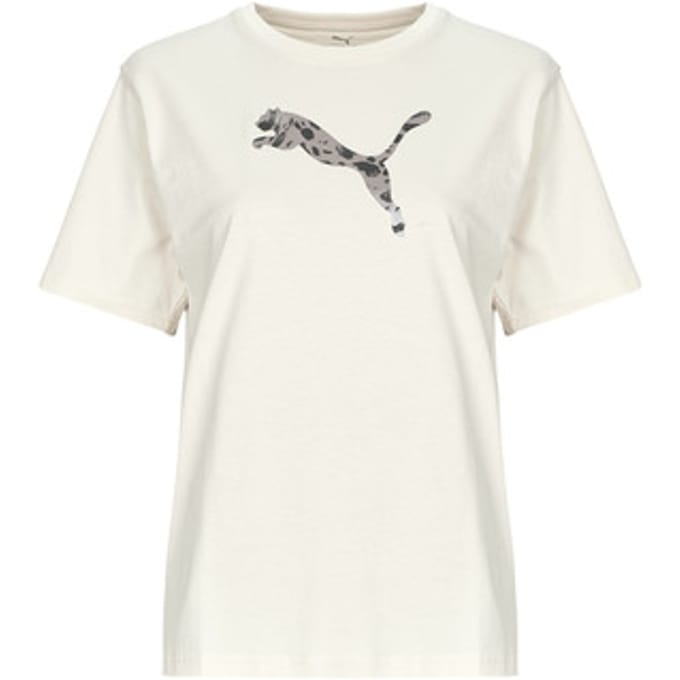 Puma ESS Graphic Animal Relaxed dames T-shirt beige - Maat S