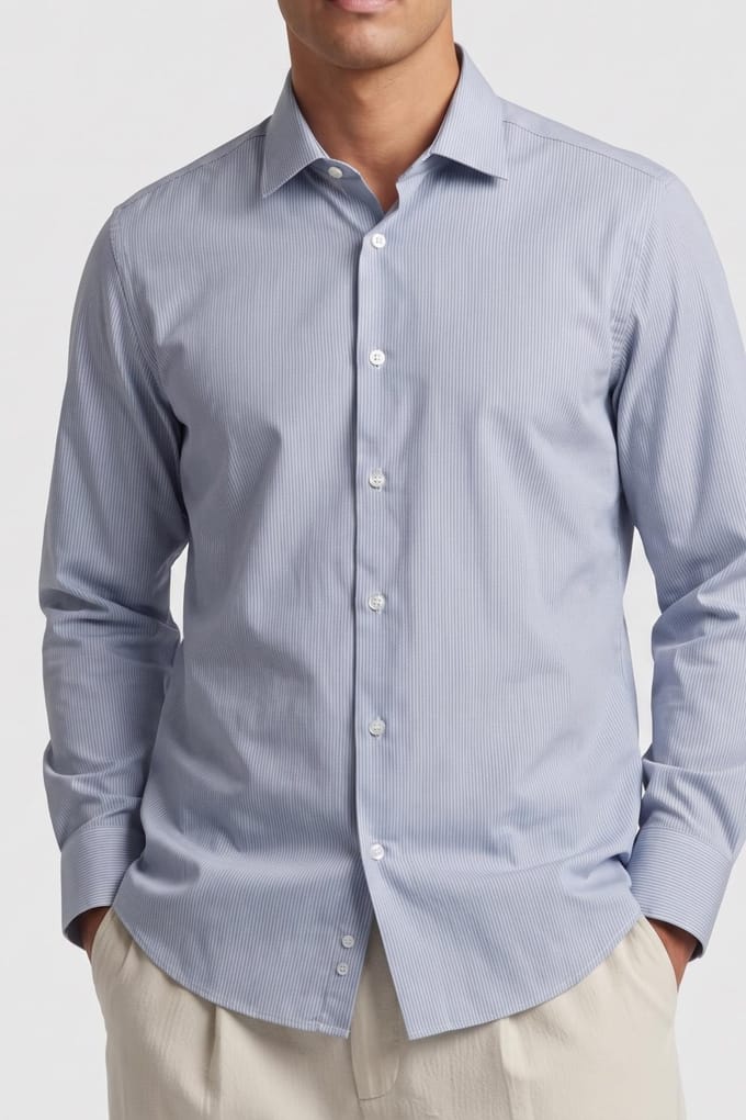 Calvin Klein Regular Perf Solid Shirt Teal Blue Taglia: 43 | Camicie Business Outlet | Uomo | Blu