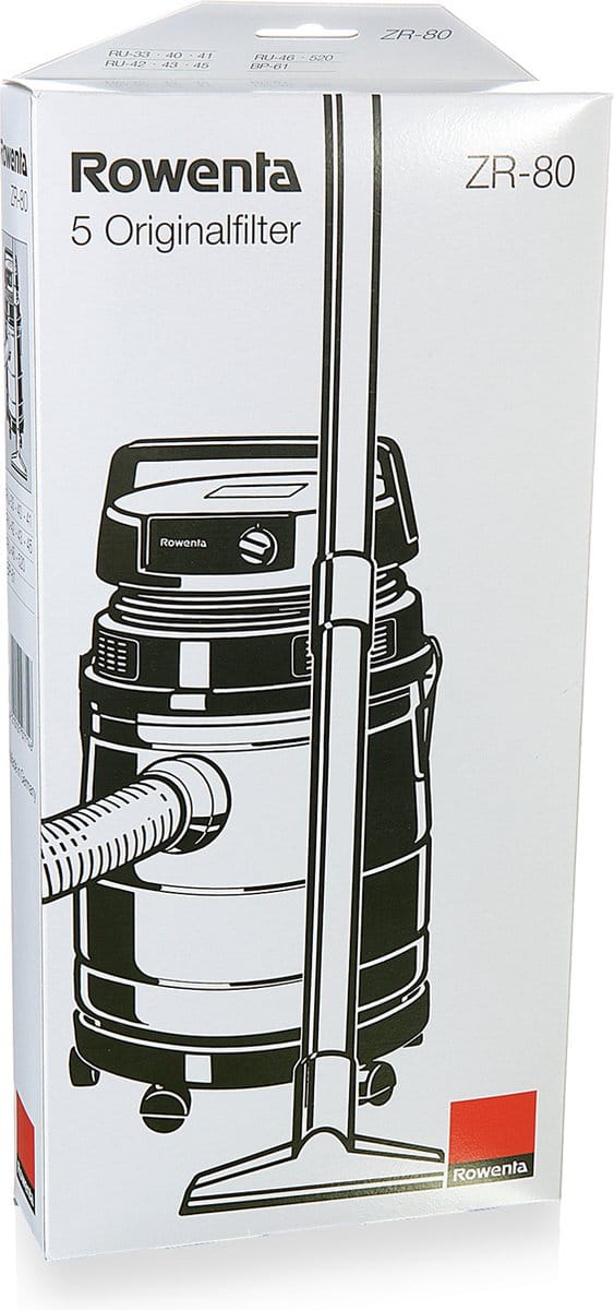 set van 4 microvezelzakken voor tankstofzuiger - rowenta - zr8001