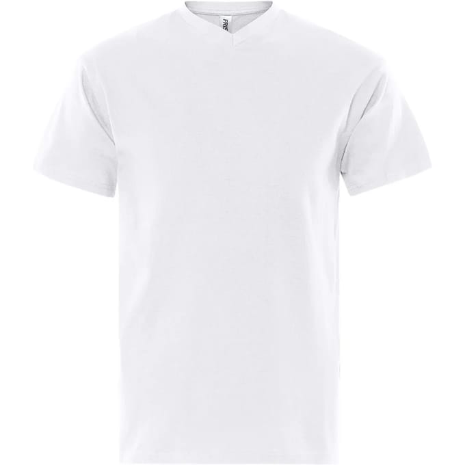 Fristads V-Hals T-Shirt 1913 Bsj - Wit - 3XL