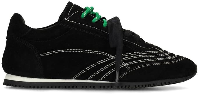 Sacha - Dames - Zwarte sneakers met dubbele veters - Maat 40