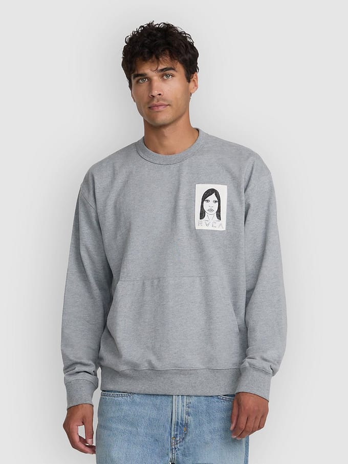 RVCA Sleepy Girl Pocket Crew Sweater grijs