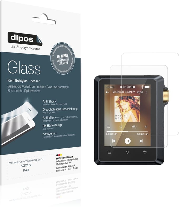 dipos – 2x Matte Pantserfolie geschikt voor AGXOV P40 | 9H Screenprotector