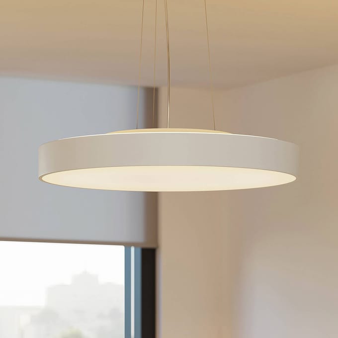 Arcchio LED hanglamp Vanida, wit, Ø 60 cm, omhoog/omlaag