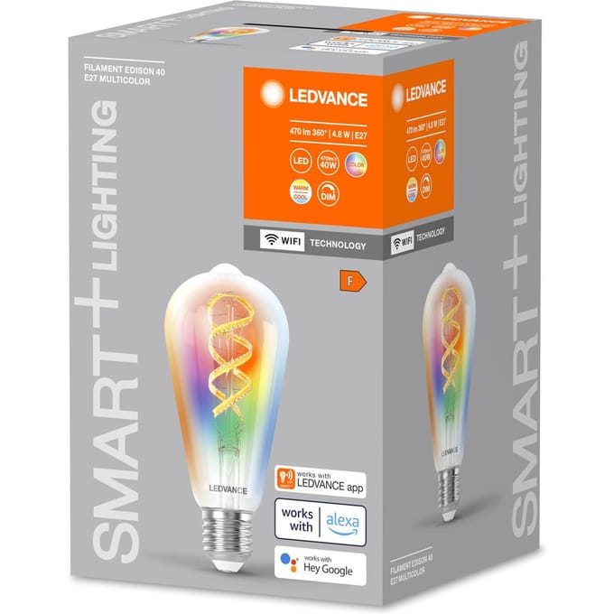 LEDVANCE SMART+ WiFi E27 4,8W Edison RGB CCT