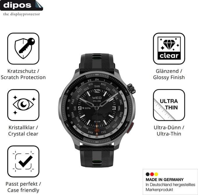 dipos – 6x Beschermfolie geschikt voor Rollme G6 | Krasbestendige & heldere Screenprotector Ultra-Thin