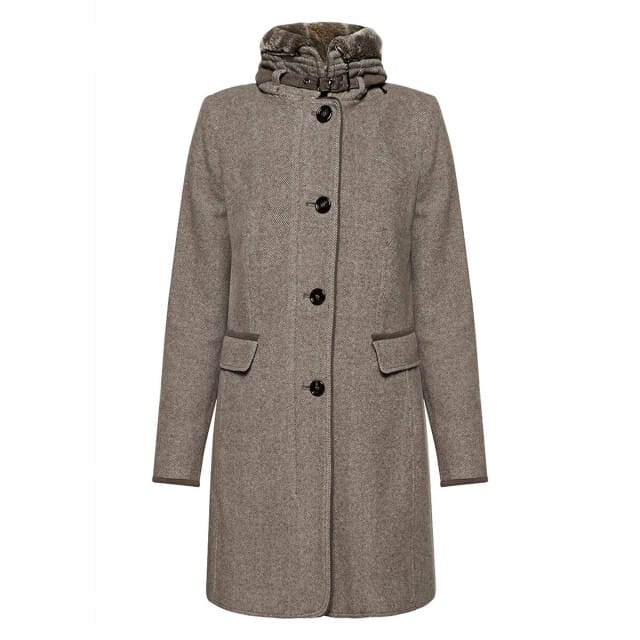 Regular fit lange jas van wolmix