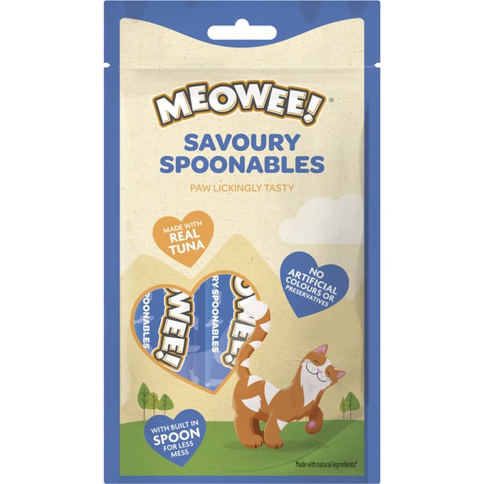112g Meowee! Savoury Lepelhapje kattensnacks met tonijn