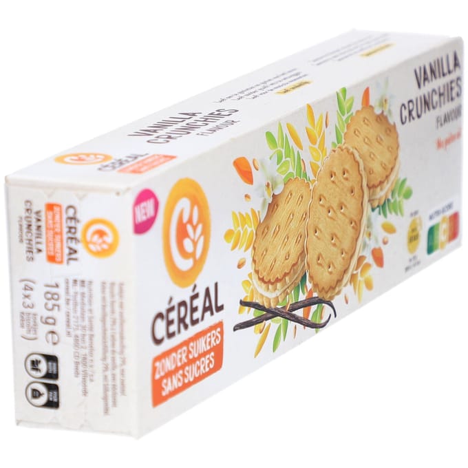 Céréal Koeken Vanilla Crunchies 4x46,25 Koekjes