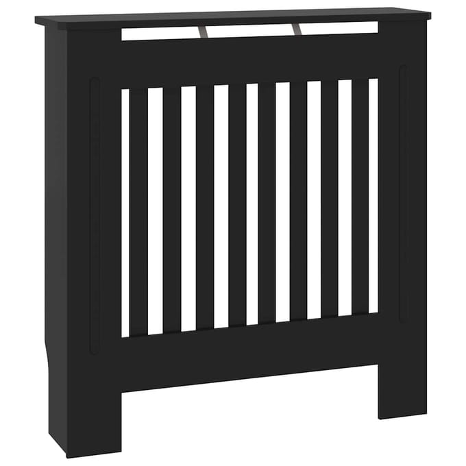 vidaXL Radiatorombouw 78 cm bewerkt hout zwart