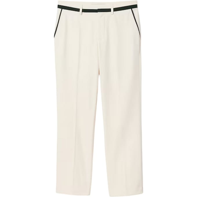 Lacoste Heren Rechte Pakbroeken (Crème)