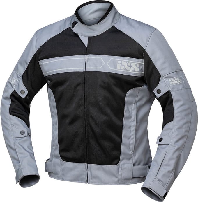 IXS Evo-Air Grijs Zwart Textiele Motorjas - Jas