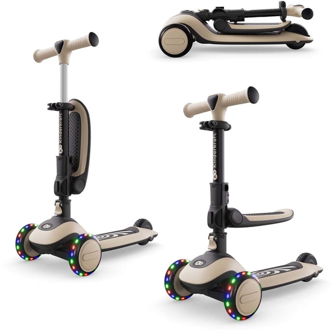 Kinderkraft HALLEY 2 - 2-in-1 Loopfiets en Driewieler Step - Snel inklapbaar - Wit