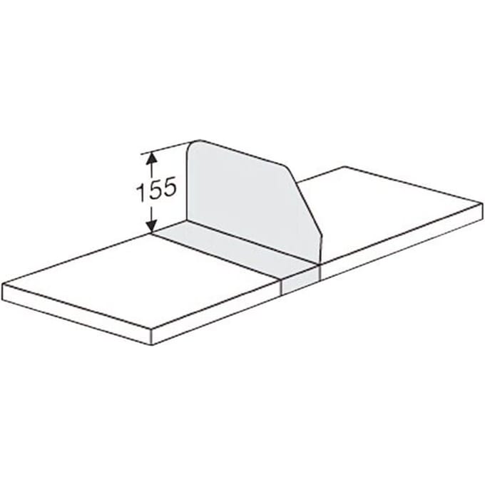 Verschuifbare vakverdeling, H 155 x D 300 mm