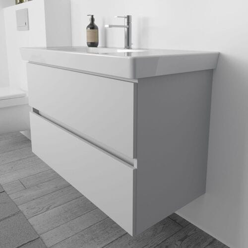 Megabad Profi Collection Vanity unit 2 drawers with soft closing, 95 x 57,2 x 44 cm HMW10056003WEMB2100