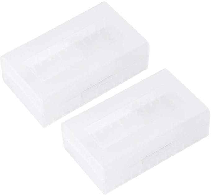 Batterij Opbergdoos - Batterijhouder Set - Veilige Opslag - Compact Lichtgewicht - Voor 2 Batterijen - Transparant
