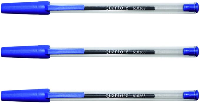 Balpen Quantore Stick blauw medium (alternatief) - 500 stuks