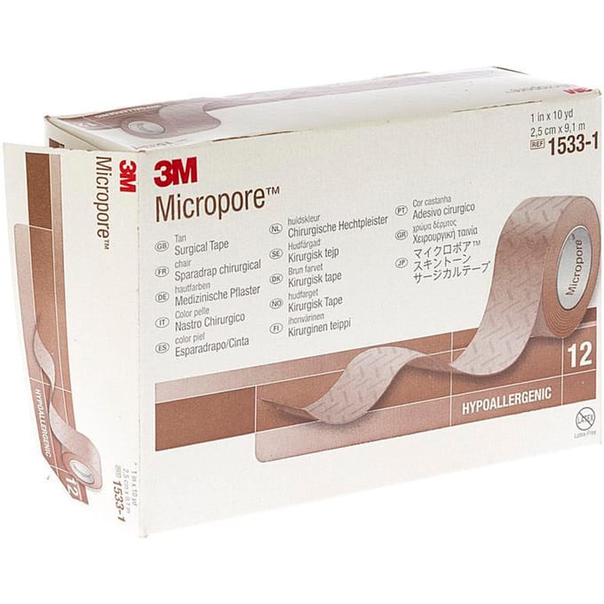 Micropore 3m Skin Tone 25,0mmx9,15m Rol 12 15331