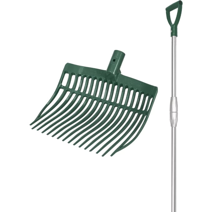 Afgebogen schep met telescopische aluminium steel V-Plast