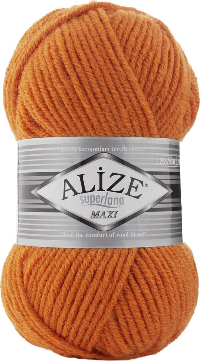 Alize Superlana Maxi 225 Orange Pakket 5 Bollen 500 Gram