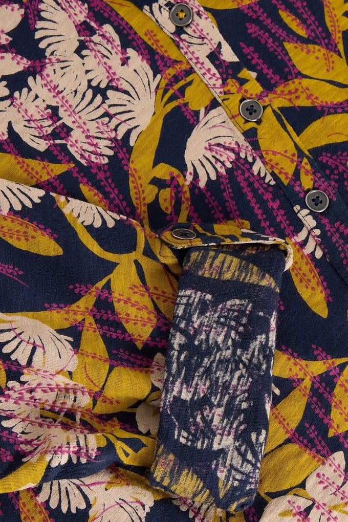 White Stuff Annie Jersey Shirt Navy Multi Taglia: 14 | Maglie a manica lunga Outlet | Donna | Blu