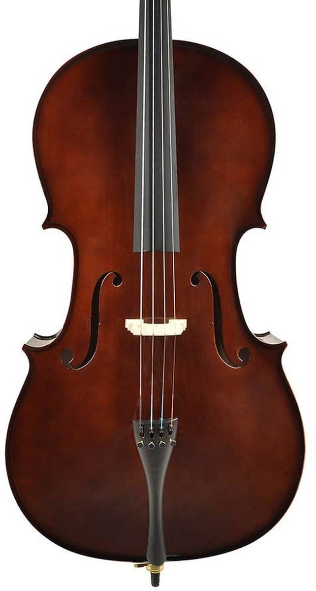 Leonardo LC-2034 cello set 3/4, geheel massief, nitro, ebben toebehoren, inclusief tas en strijkstok