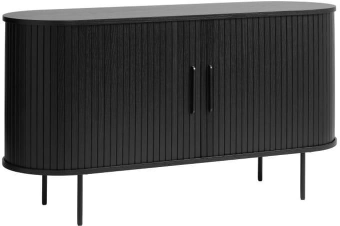 Dressoir Nola eikenhout 140 cm - Zwart