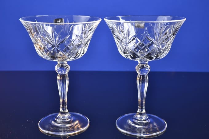 Luxe Kristallen Coupéglazen – Set van 2 – 26 cl