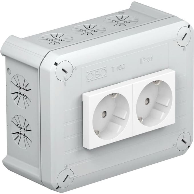 OBO T-Box Wand/Plafond Kabeldoos - 2007821 - E2PVU