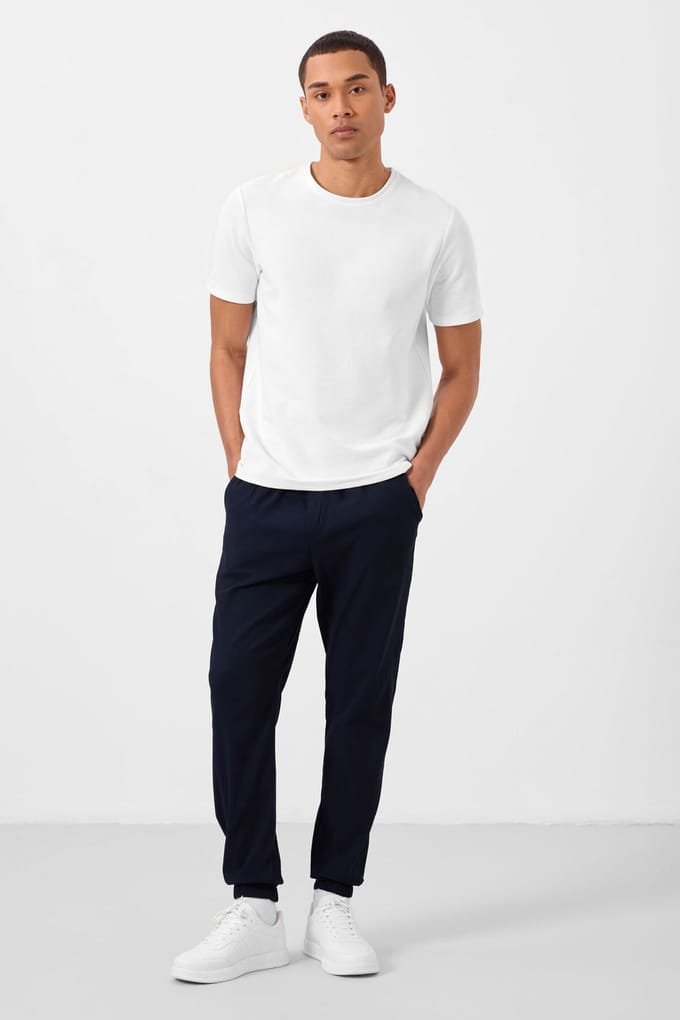 Heren Rechtaf Chino's met Elastische Taille
