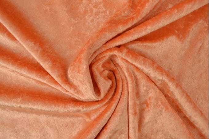 40 meter velours de panne - Oranje - Crushed velvet - 150cm breed