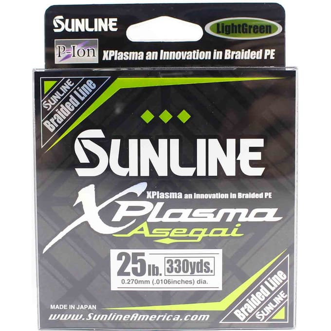 Sunline PE Line Asegai Xplasma 330yds PE 2.5 25lb Vert Clair (6780) vert clair