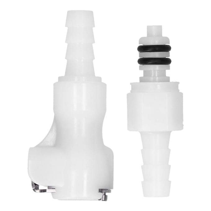 1 4in Snelkoppeling Voedselkwaliteit Plastic 120PSI Bierkoppeling Met Afsluiter Buiskoppeling white