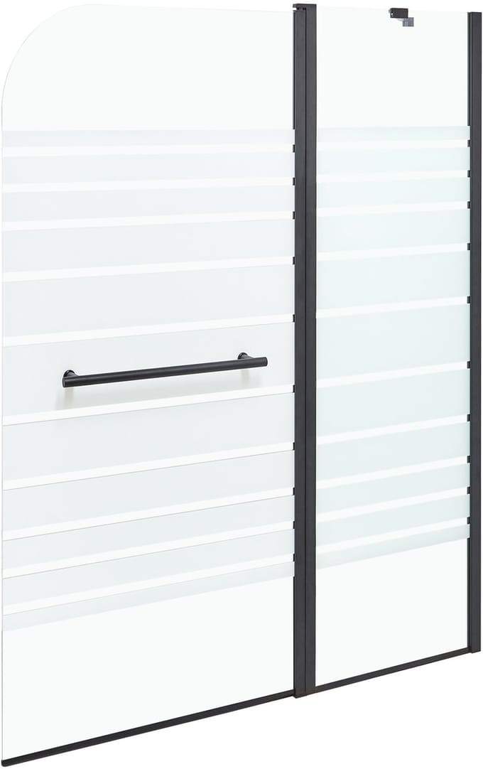 TUAPI - Douchescherm - Zwart - 140 x 100 cm - Veiligheidsglas