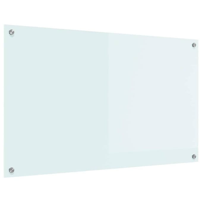 vidaXL - Keuken - Spatscherm - Wit - 100 - x - 60 - cm - gehard - glas