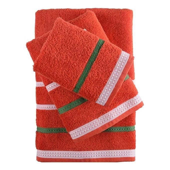 Set handdoeken - BENETTON - Rood - 100% katoen - 4 stuks - 450 g/m² rood