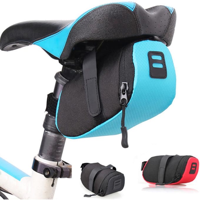 Mini Vélo Sac de Rangement Imperméable Sacoche de Selle Siège Cyclisme Poche Arrière de Queue bleu