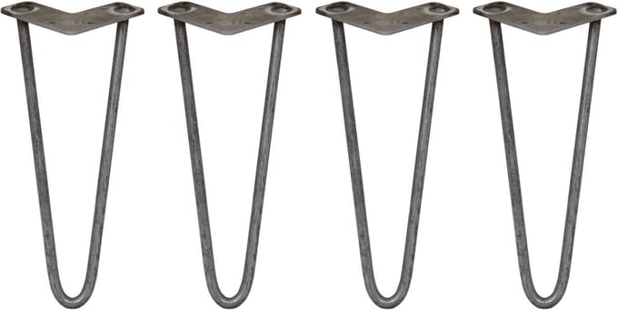 Skiski hairpin tafelpoten - staal - 4x30,5 cm - 2 staven 12mm