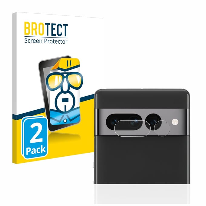 BROTECT - Screenprotector voor Google Pixel 7 Pro (ALLEEN Camera Lens) - Folie Beschermfolie transparant 2 Stuks