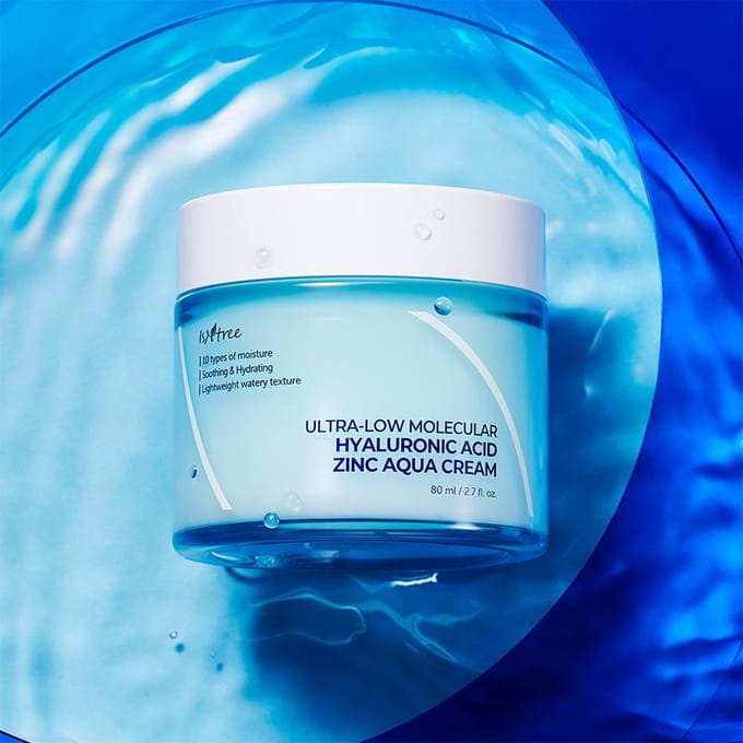Isntree - Ultra-Low Molecular Hyaluronic Acid Zinc Aqua Cream 80ml