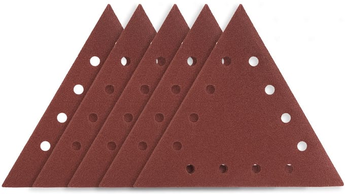 Graphite Serie - Driehoekig Klittenband Schuurpapier - K80 - 5 stuks - Voor Topex 59G264
