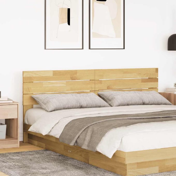 vidaXL - Hoofdbord - 200 - cm - massief - eikenhout