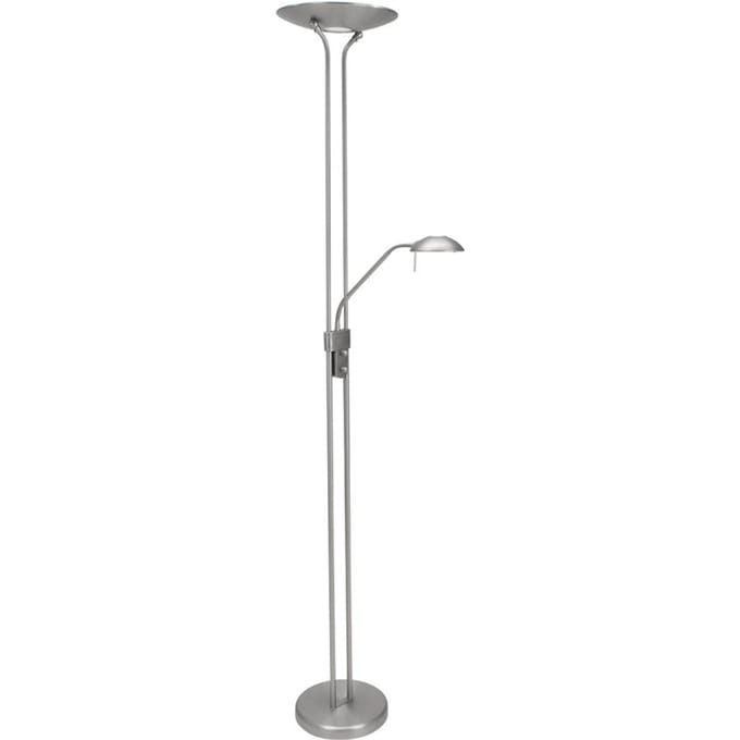 Vloerlamp Biron 7500ST, staal, dimmable, 180 cm hoog, tijdloos design, Mexlite