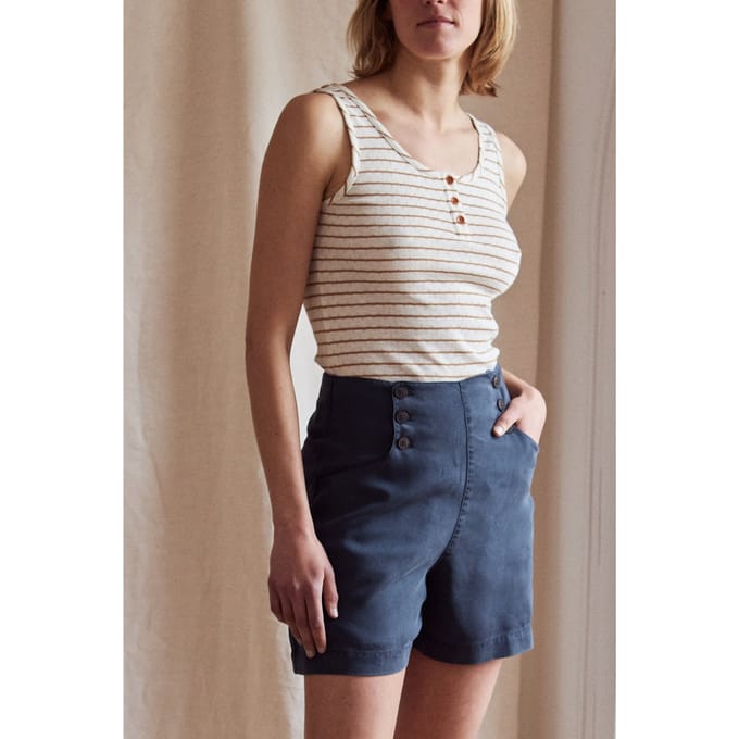 TWOTHIRDS Griffith Shorts Navy Größe: 34 | Kurze Sporthosen Outlet | Damen | Blau