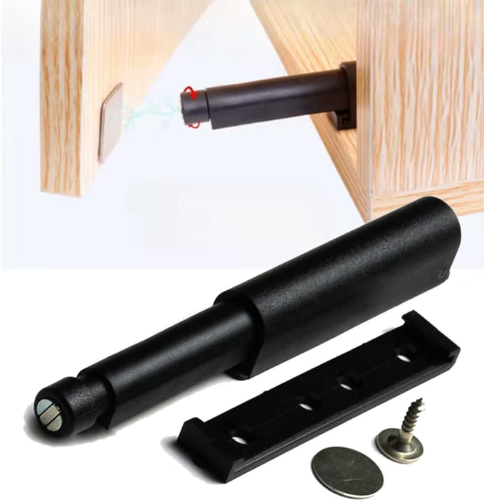 CHPN - Druksnapper - Deurdemper met Magneet - Druksnapper - 40mm zwart - Druksnapper - Deurstopper - Deurbuffer - Deursluiter