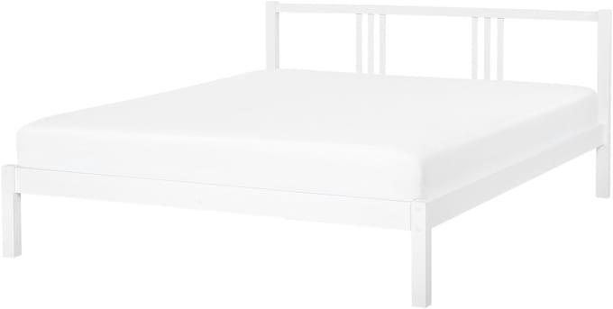 VANNES - Tweepersoonsbed - Wit - 140 x 200 cm - Dennenhout