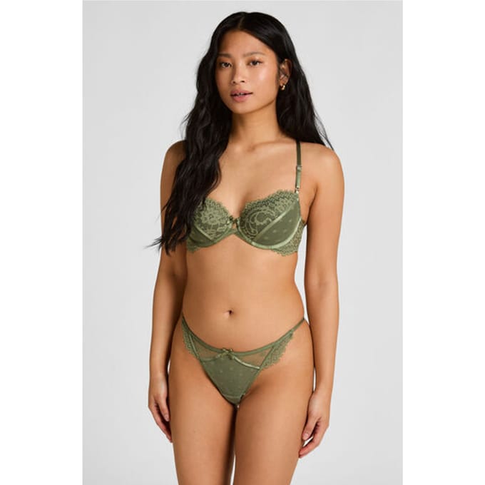 Hunkemöller Hoog uitgesneden string Valora Groen