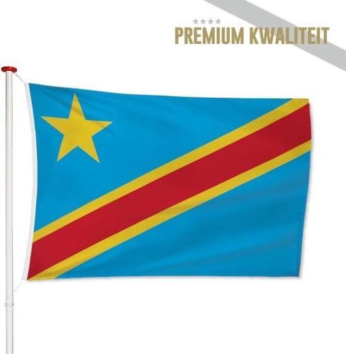 Congolese Vlag Dem Republiek Congo 100x150cm