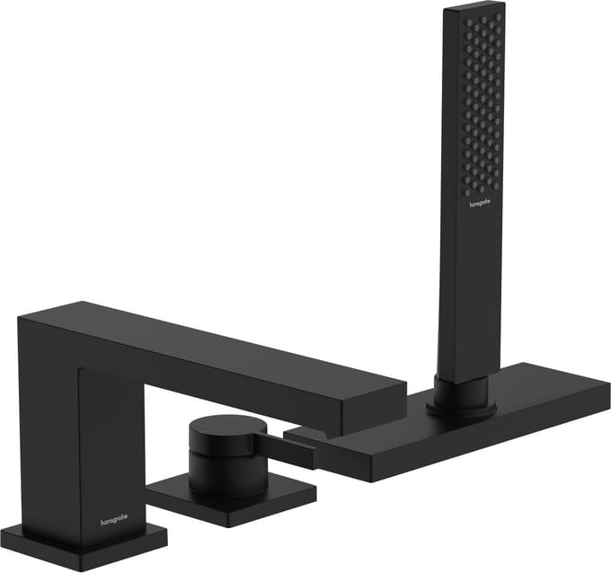Hansgrohe Tecturis E 3-gats badrandkraan - eengreeps - met sbox - mat zwart